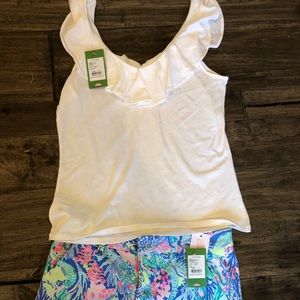 Lilly Pulitzer top and shorts